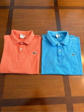 Lacoste Polo Duo - Coral Orange & Bright Blue